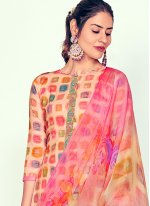 Enticing Cotton Resham Thread Work Pink Salwar Suit