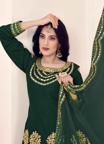 Enticing Silk Designer Patila Salwar Suit