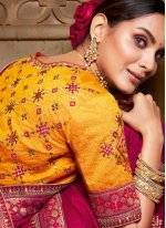 Entrancing Silk Sangeet Designer Traditional Saree