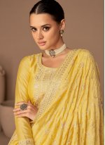 Epitome Silk Embroidered Yellow Trendy Salwar Kameez