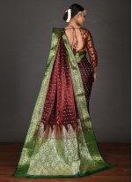 Especial Kanchipuram Silk Maroon Weaving Classic Saree