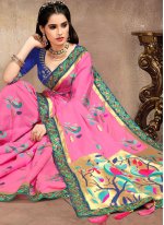 Especial Weaving Banarasi Silk Traditional Designer Saree