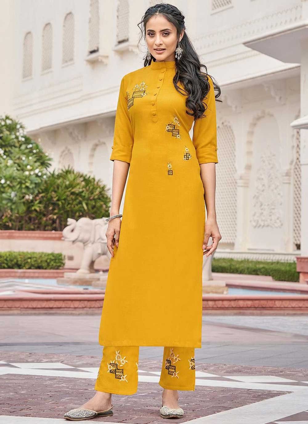 Shops mustard kurtis