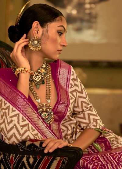 Exceptional Patola Silk  Multi Colour Trendy Saree