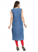 Exciting Blue Embroidered Designer Kurti