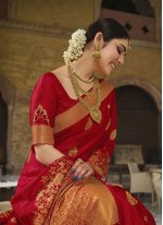 Exciting Satin Silk Maroon Trendy Saree