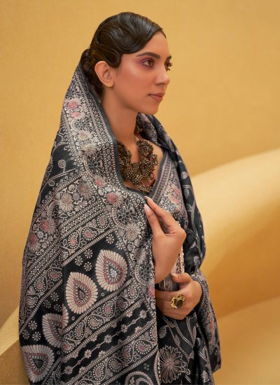 Exotic Art Silk Grey Trendy Saree