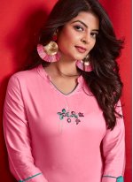Exotic Cotton Embroidered Casual Kurti