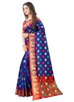 Exotic Silk Blue Traditional Designer Saree