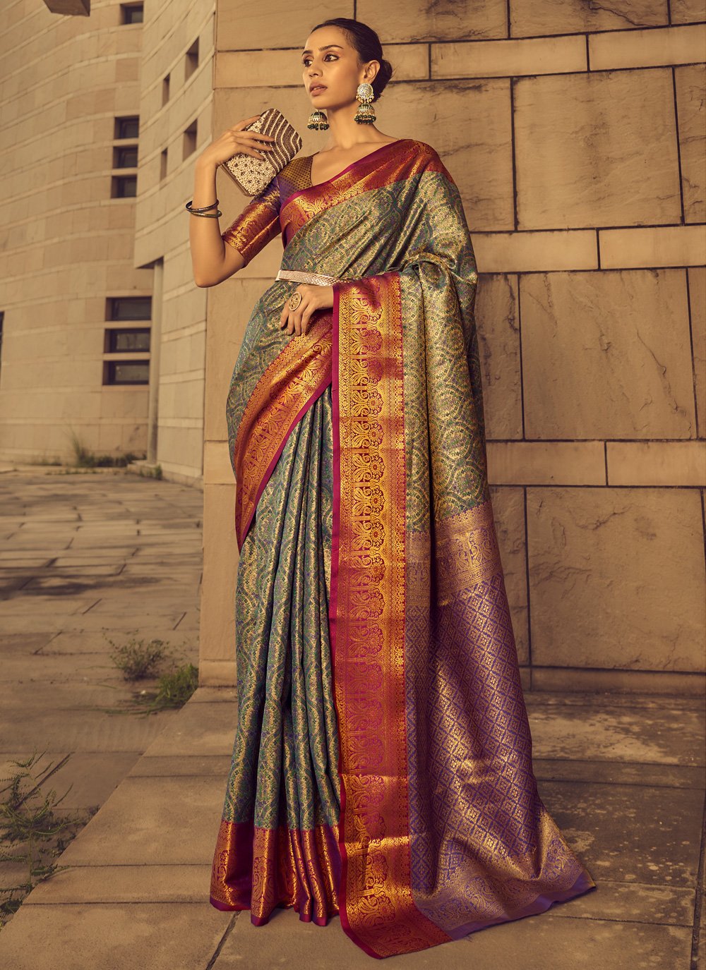 Buy Exotic Ikat Silk Sarees Online – Vrikshdesigns