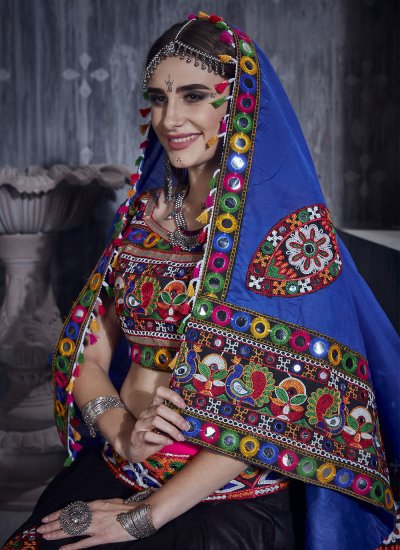 Extraordinary Embroidered Rani Art Silk Layered Lehenga Choli