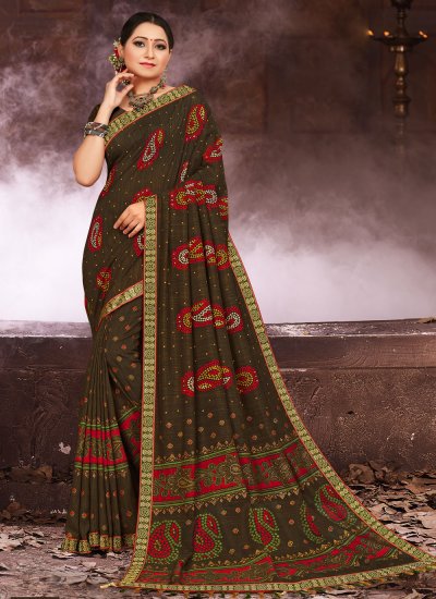 Exuberant Fancy Fabric Printed Saree
