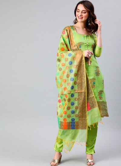Eye-Catchy Banarasi Silk Designer Suit