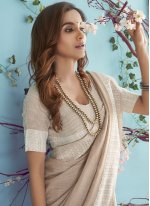 Eye-Catchy Lucknowi work Linen Classic Saree