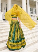 Fab Green and Yellow Sequins Trendy Lehenga Choli