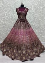 Fab Purple Net Trendy Lehenga Choli