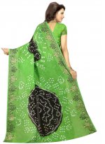 Fancy Art Silk Traditional Saree in Black and Green