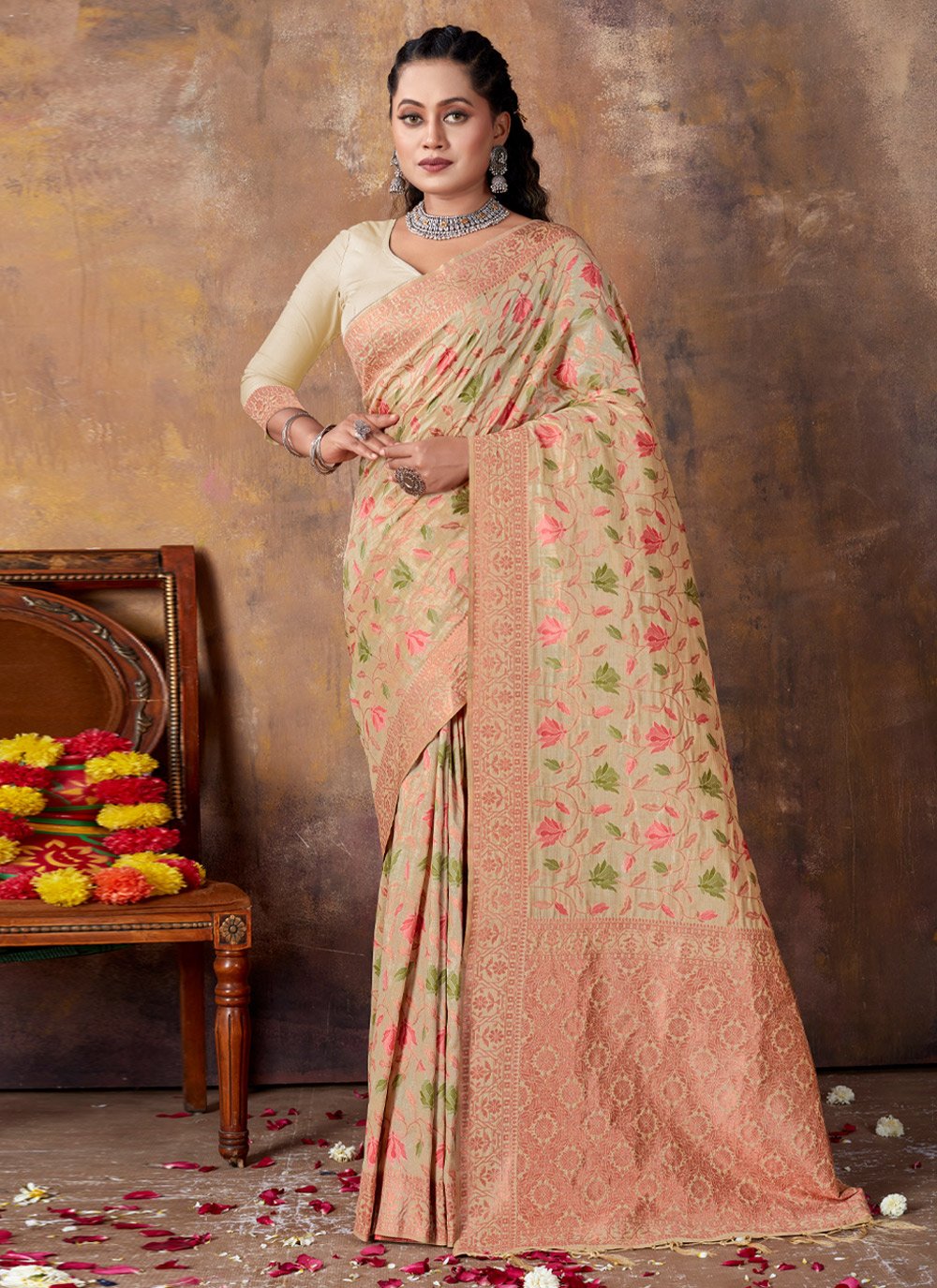 Buy Kalapushpi Self Design Banarasi Cotton Blend, Pure Silk Maroon Sarees  Online @ Best Price In India | Flipkart.com