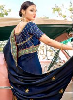 Fancy Fabric Blue Traditional Designer Saree
