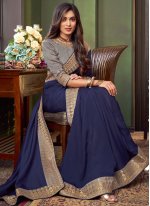 Fancy Fabric Classic Designer Saree in Blue