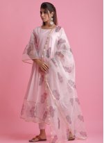 Fancy Fabric Pink Readymade Suit