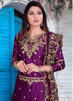 Fantastic Purple Designer Pakistani Salwar Suit