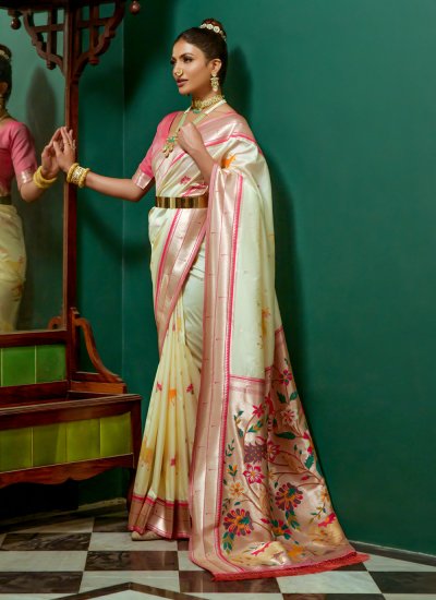 Fantastic Woven Silk Contemporary Saree