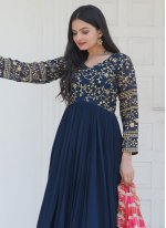 Fantastic Zari Chiffon Trendy Gown