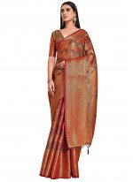 Fashionable Kanjivaram Silk Maroon Zari Classic Designer Saree