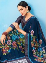 Festal Abstract Print Weight Less Multi Colour Casual Saree