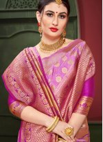 Fetching Pink Party Traditional Saree