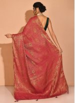 Fine Embroidered Kanchipuram Silk Red Traditional Designer Saree
