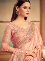 Fine Silk Pink Designer Traditional Saree