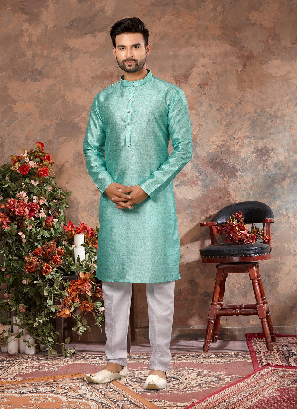 Kurta pajama firozi discount colour