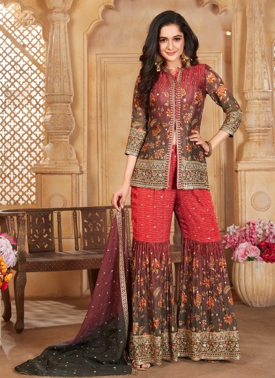 Flamboyant Multi Colour Trendy Salwar Kameez