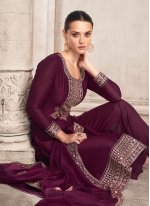 Flattering Embroidered Wedding Trendy Salwar Suit