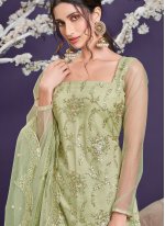 Flawless Net Green Designer Pakistani Salwar Suit