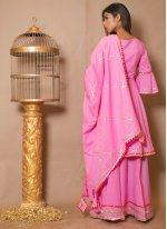 Floral Cotton Pink Designer Salwar Kameez