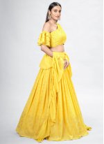 Genius Yellow Sequins Georgette Trendy Lehenga Choli