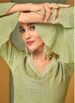 Georgette Anarkali Salwar Kameez in Green