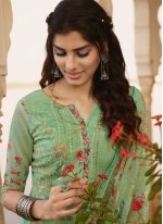 Georgette Embroidered Green Bollywood Salwar Kameez