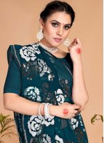 Georgette Morpeach  Embroidered Classic Saree