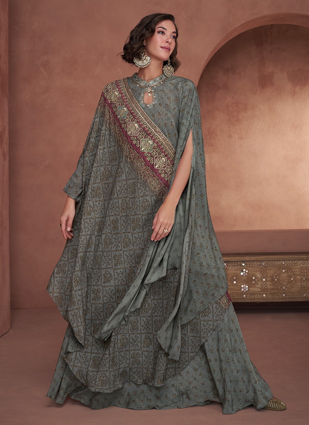 Daphne Saree Gown – Maison H