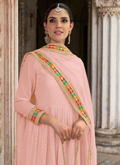 Georgette Salwar Kameez in Pink