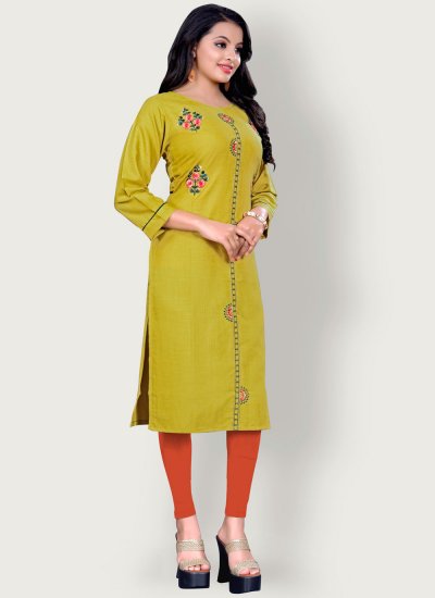Gilded Blended Cotton Festival Party Wear Kurti