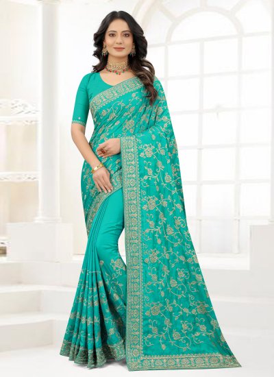 Gilded Embroidered Ceremonial Traditional Saree