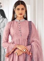 Girlish Lavender Embroidered Trendy Salwar Suit