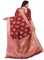Girlish Red Designer Traditional Saree