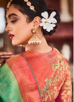 Girlish Weaving Ceremonial Designer Traditional Saree