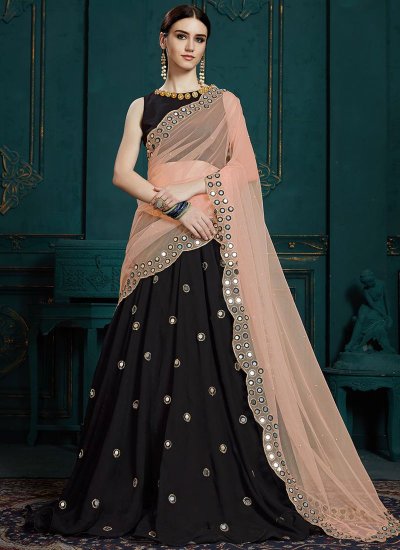 Buy Stylish Green and Blue Silk Embroidered Designer Lehenga Choli With Net  Dupatta at best price - Gitanjali Fashions